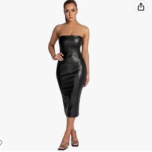 Faux Leather Dress